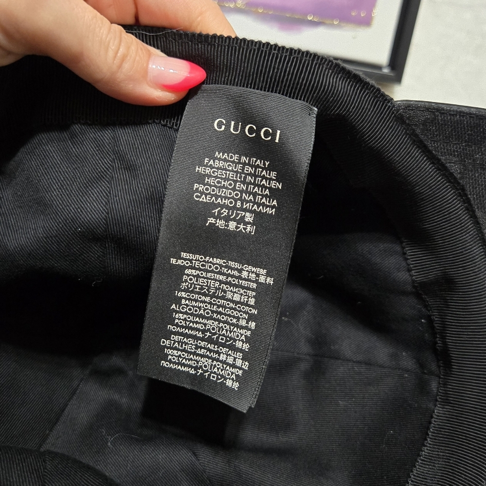 Gucci Sherry Line Black Hat EUC - Picture 7 of 9
